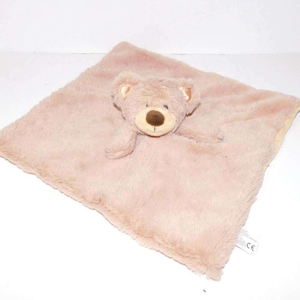 Kellytoy Brown Rattle  Bear Security Blanket Tan Teddy Plush Baby lovey Nunu